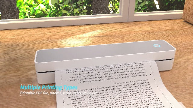 iDPRT Portable Thermal Printer Wireless for Travel, Inkless Small Printers