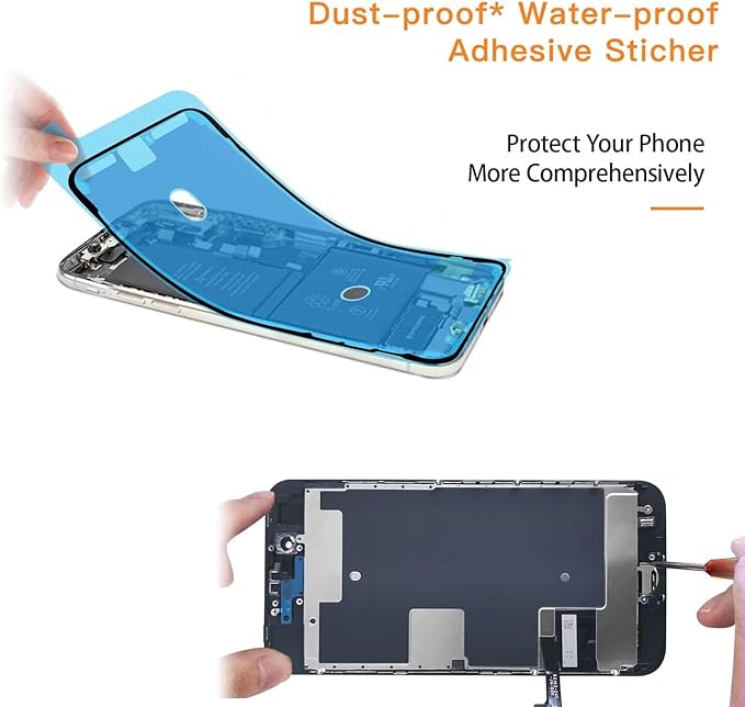 for iPhone 8/SE 2020 [ 2nd Generation ] Screen Replacement Black 4.7 inch, Bsz4uov LCD Display Touch Screen Digitizer, Waterproof Frame Adhesive Sticker+Repair Tool Kit