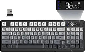 FREEWOLF M96 Wireless Gaming Keyboard Creamy Membrane 94Key ANSI-Moonlight
