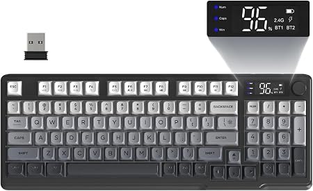 FREEWOLF M96 Wireless Gaming Keyboard Creamy Membrane 94Key ANSI-Moonlight