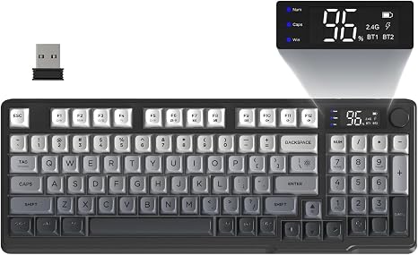 FREEWOLF M96 Wireless Gaming Keyboard Creamy Membrane 94Key ANSI-Moonlight