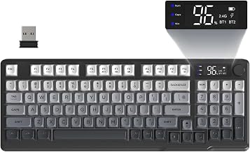 FREEWOLF M96 Wireless Gaming Keyboard Creamy Membrane 94Key ANSI-Moonlight - Image 1
