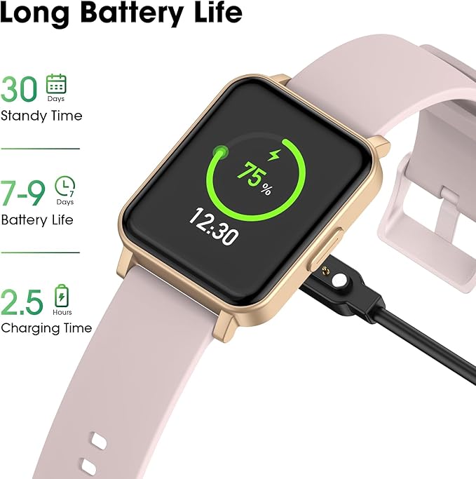Fitness Tracker, Fitness Watch with Blood Oxygen, Heart Rate Monitor, Steps Calories Counter, Sleep Monitor, Pedometer IP68 Waterproof, Smart Watch for Android iPhones