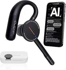 Archer AI Voice Recorder Earpiece, Wireless Single Ear Bluetooth Headset, Meeting Assistant with Transcription, AI Noise Canceling 50dB, AI Transcribe & Summarize with App for Office/Meeting/Driving