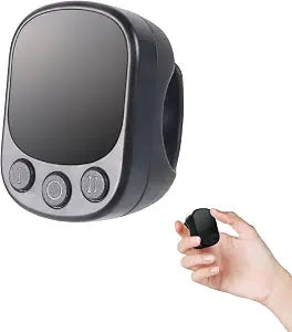 Fingertip Wireless Bluetooth Ring Remote - Air Mouse for TikTok Functional Scrolling Camera Shutter Page Turner Touch Control iOS/Android Phone & Tablet Control 10m Range Ergonomic (Black)
