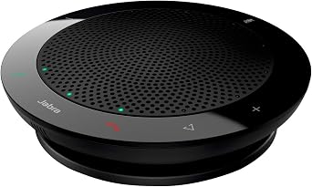 Jabra Speak 410 Corded Speakerphone for Softphones – Easy Setup, Portable USB Speaker for Holding Meetings Anywhere with Outstanding Sound Quality