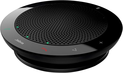 Jabra Speak 410 Corded Speakerphone for Softphones – Easy Setup, Portable USB Speaker for Holding Meetings Anywhere with Outstanding Sound Quality
