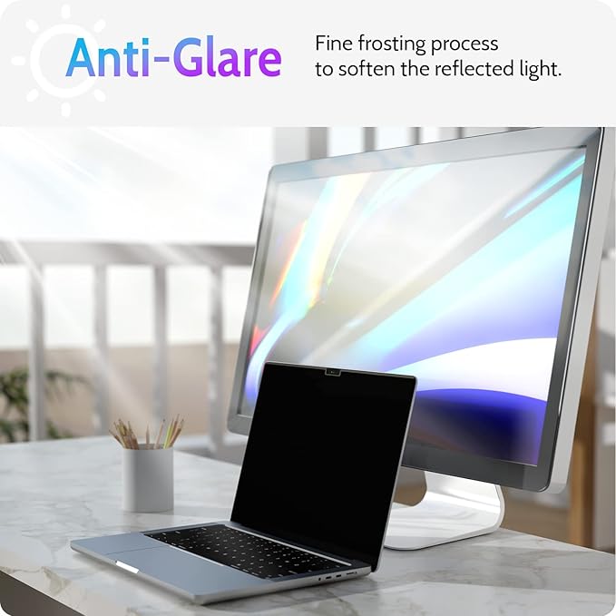 Magnetic Privacy Screen for MacBook Air 15 Inch (2023-2026, M2 M3 M4 M5) - A2941 A3114 A3241 A3448, 15inch Removable Matte Anti Blue Light Glare Filter for Mac Air 15.3" Laptop Computer