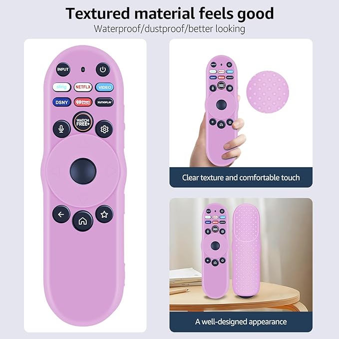 XRT270 Protective Cover for Smart TV Remote, Silicone Protective Case Compatible with XRT270 Silicone Sleeve (Glow Pink)