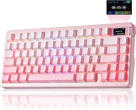 LeobogxAula Nova75 Wireless Mechanical Pink Keyboard,Gaming Keyboard
