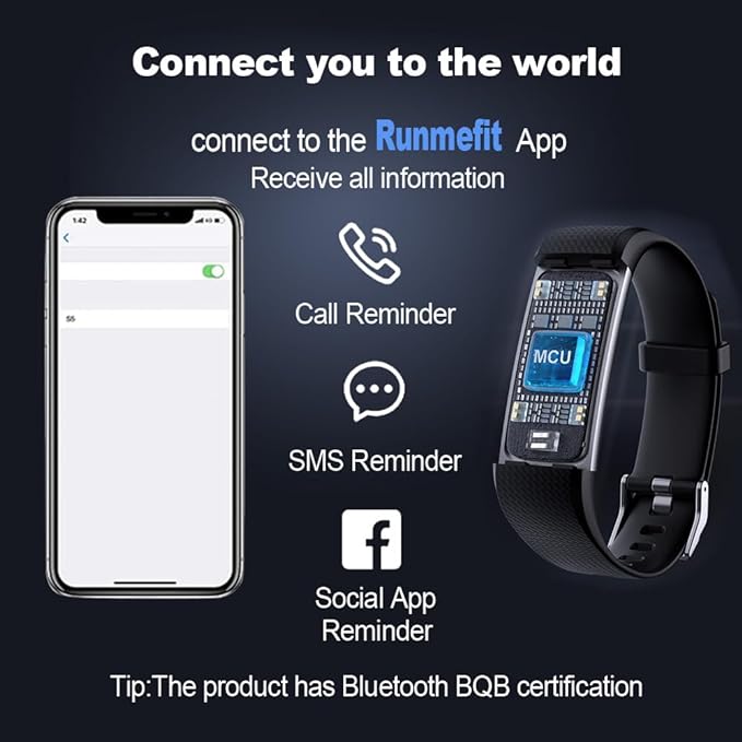 Fitness Tracker with Blood Pressure Heart Rate Oxygen Monitor, Activity Sleep & Temperature Smart Watch IP68 Waterproof Pedometer Step Counter for Kids Man Women S5