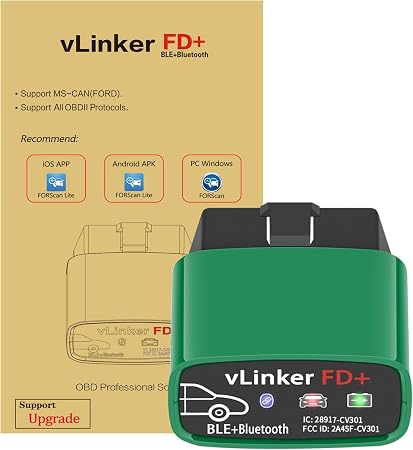 Vgate vLinker FD+ (BT3.0/ BLE4.0) OBD2 Scanner for FORS-can Diagnostic Tool