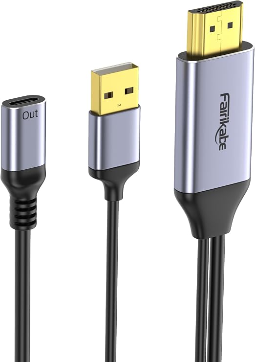 fairikabe HDMI to USB C Female Adapter 4K@60Hz for AR Glasses