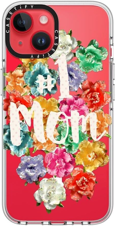 CASETiFY Clear iPhone 14 Case [Not Yellowing / 6.6 ft. 3X Military Grade Drop Protection/Compatible with Magsafe] - #1 Mom - Clear