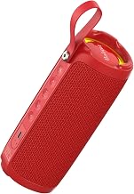 Bobtot Portable Bluetooth Speaker, 15W Waterproof, RGB Light, TWS, Red - Image 1