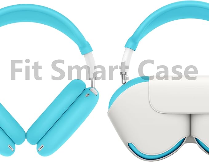 Silicone Case Cover for AirPods Max, Ear Pad Case Cover/Ear Cups Cover/Headband Cover for AirPods Max Headphones,Accessories Soft Silicone Protector for Apple AirPods Max New USB-C (2024) (Ocean Blue)