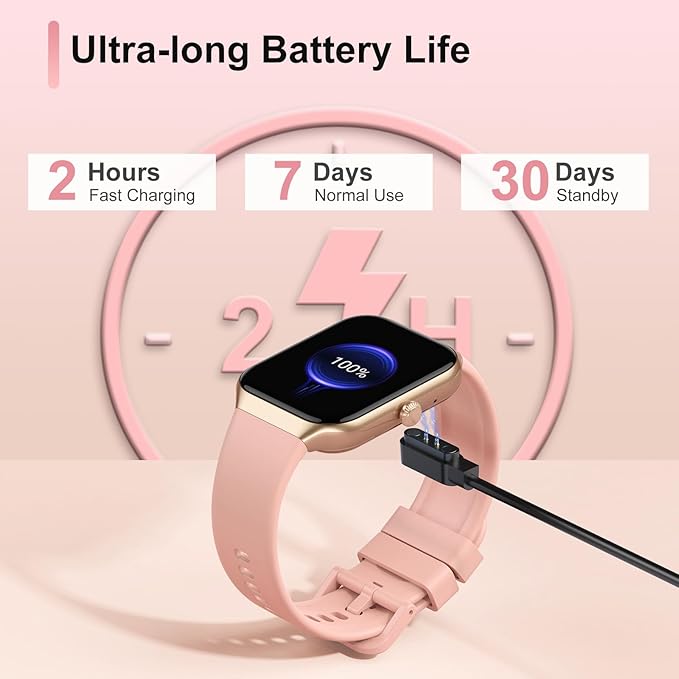 Smart Watch for Men Women Answer/Make Calls, 1.96" HD Fitness Watch with Heart Rate Monitor Sleep Monitor, 113+ Sports Activity Trackers with Step Counter, IP68 Waterproof, Smartwatch for Android/iOS