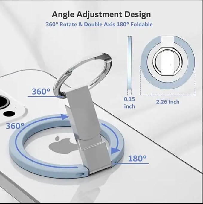 Champagne Luxury Phone Ring Holder 360° Rotation Premium Metal Kickstand iPhone 15 16 17 Pro Max Samsung Galaxy S24 Ultra Magnetic Grip Anti-Drop Adjustable Stand Wireless Charging Compatible