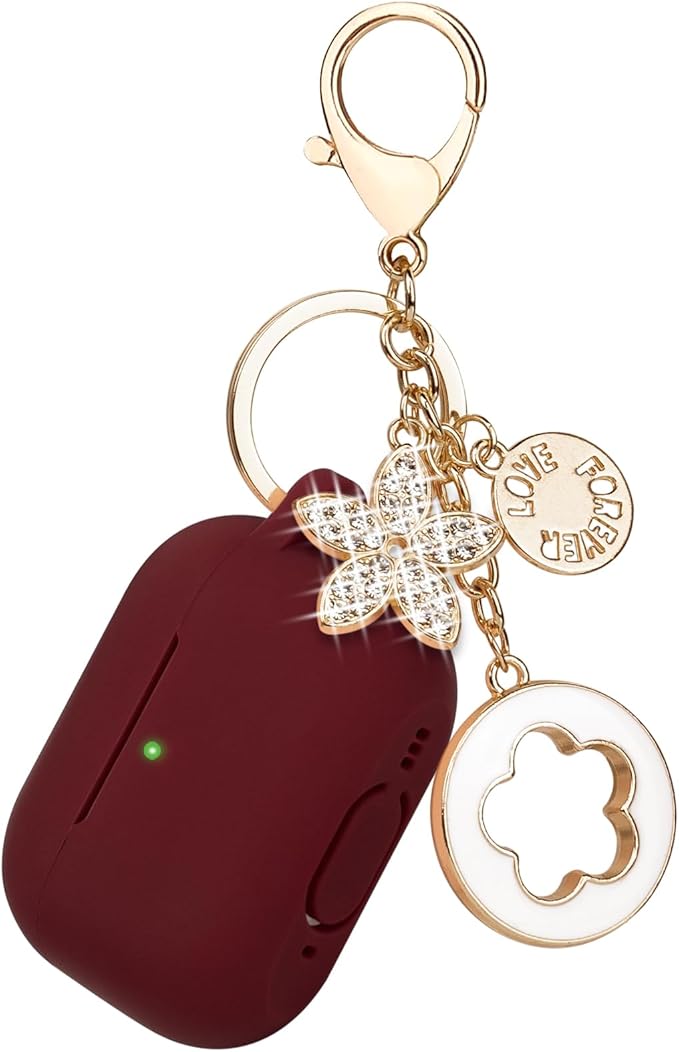 Case for Airpods Pro 2 Case with Cute Bling Keychain, Silicone Protective Case Cover for Airpods Pro 2nd Generation Case Earbuds Cases Women Girls
