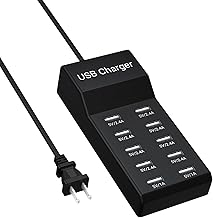 10-Port USB Charger Station, 50W10A Multiport Charger Hub 3.3FT - Image 1