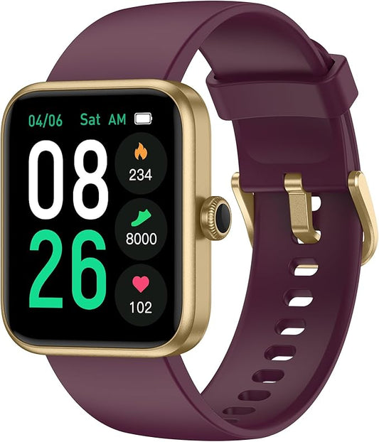 Smart Watch, Fitness Tracker with 45mm Touchcreen, Heart Rate Monitor, Blood Oxygen, Sleep Tracking Fitness Watch IP68 Waterproof Smartwatch for Men Women Compatible with Android iOS