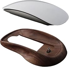 Walnut Wood Apple Magic Mouse Grip USB‑C Connector, Comfortable Ergonomic Mouse Rest, Natural Walnut Wood Construction, Perfect for Home & Office Desks - Image 1