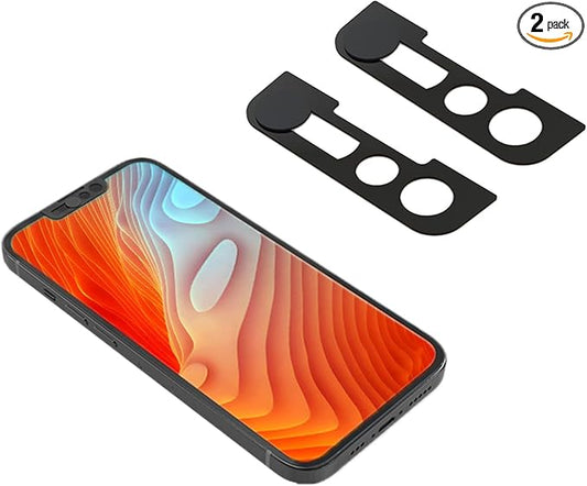 Front Camera Cover Compatible for iPhone 13/13 Mini/13 Pro/13 Pro Max/16E,Webcam Cover Protect Privacy and Security,Privacy Camera Cover Not A ffect Face ID, 2 Pack-Black