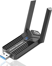 AX1800 USB WiFi 6 Adapter, 802.11ax 1800Mbps Dual Band Wireless Network Adapter with Antenna for Desktop PC, Driver-Free, Supports Windows 11/10 - Image 1