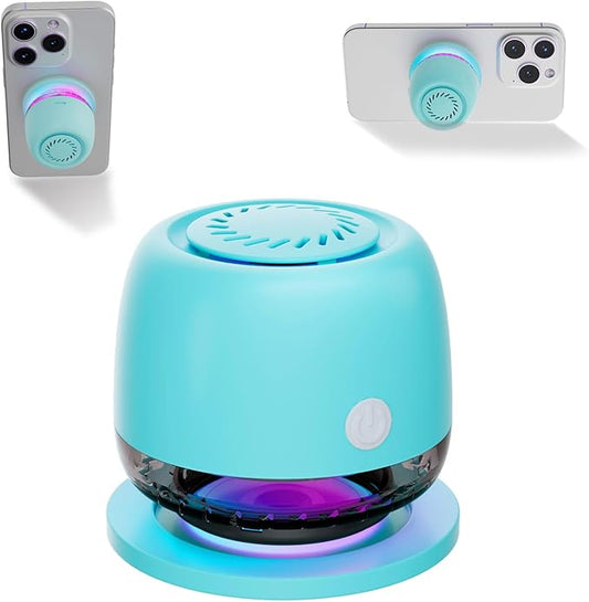IPX67 Waterproof Shower Bluetooth Speaker,Magnetic Speakers,Wireless Induction Bluetooth Speaker with 6 RGB Light,Ideal Gift for Men,Women,Outdoor,Camping,Party,Room,Car,Home (Blue)