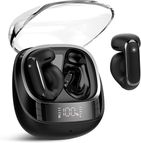 Clip On Ear Buds,Open Ear Headphones,Bluetooth 5.4 HiFi Stereo Clip Earbuds