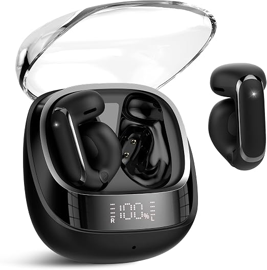 Clip On Ear Buds,Open Ear Headphones,Bluetooth 5.4 HiFi Stereo Clip Earbuds