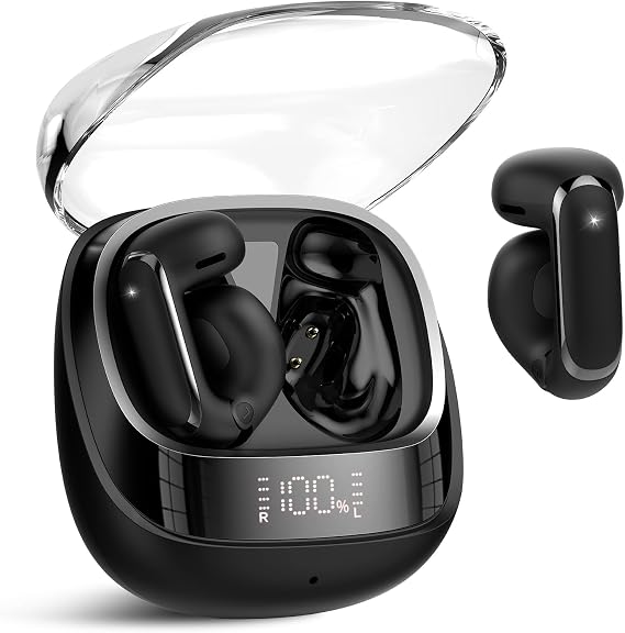 Clip On Ear Buds,Open Ear Headphones,Bluetooth 5.4 HiFi Stereo Clip Earbuds