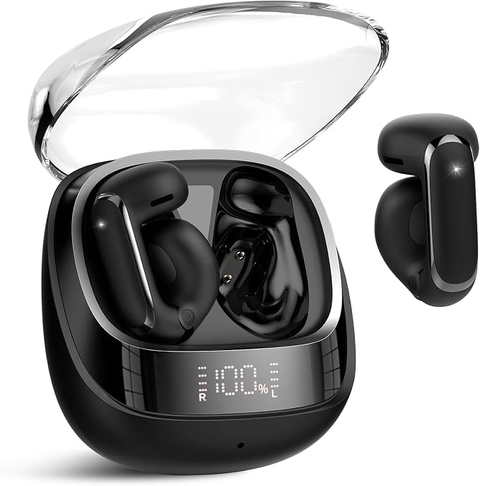 Clip On Ear Buds,Open Ear Headphones,Bluetooth 5.4 HiFi Stereo Clip Earbuds