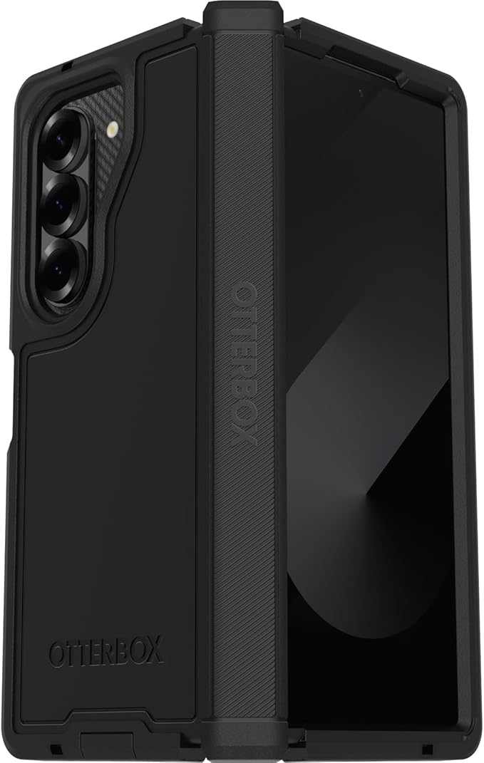 OtterBox Galaxy Z Fold6 Defender Series XT Case - Black, screenless, Rugged Hinge Protection, Lanyard Attachment, PowerShare and Wireless Charging Compatible