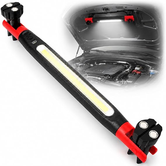 8000LM Rechargeable Underhood Work Light, Magnetic LED Mechanic Light Bar