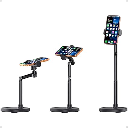 Cell Phone Stand for Desk, Adjustable Angles & Height