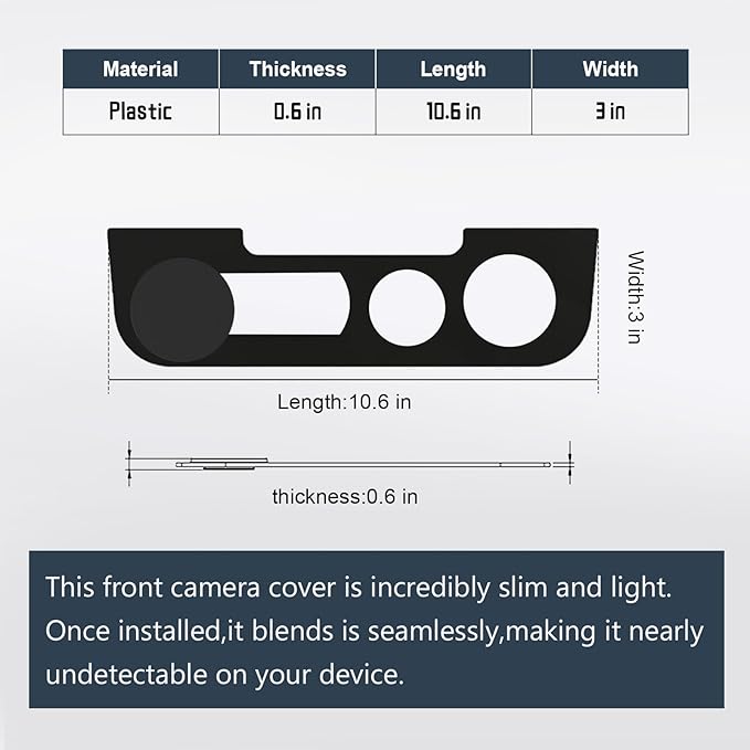 Front Camera Covers Compatible with iPhone 13/13 Mini / 13 Pro /13 Pro Max | Camera Blocker for Privacy and Safety | 2Pack Black