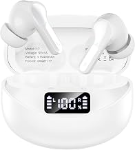 Wireless Earbuds, Bluetooth 5.4 Headphones HIFI Stereo/Crystal clear, White - Image 1