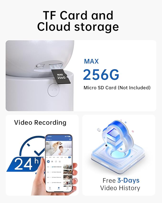 [5G & 2.4G] 2K Pan/Tilt Security Cameras for Home Security Indoor, AI Voice Change for 2-Way Talk, Motion Detection, 24/7 SD Recording/Cloud Storage, Baby Monitor/dog/Pet Camera with Phone App