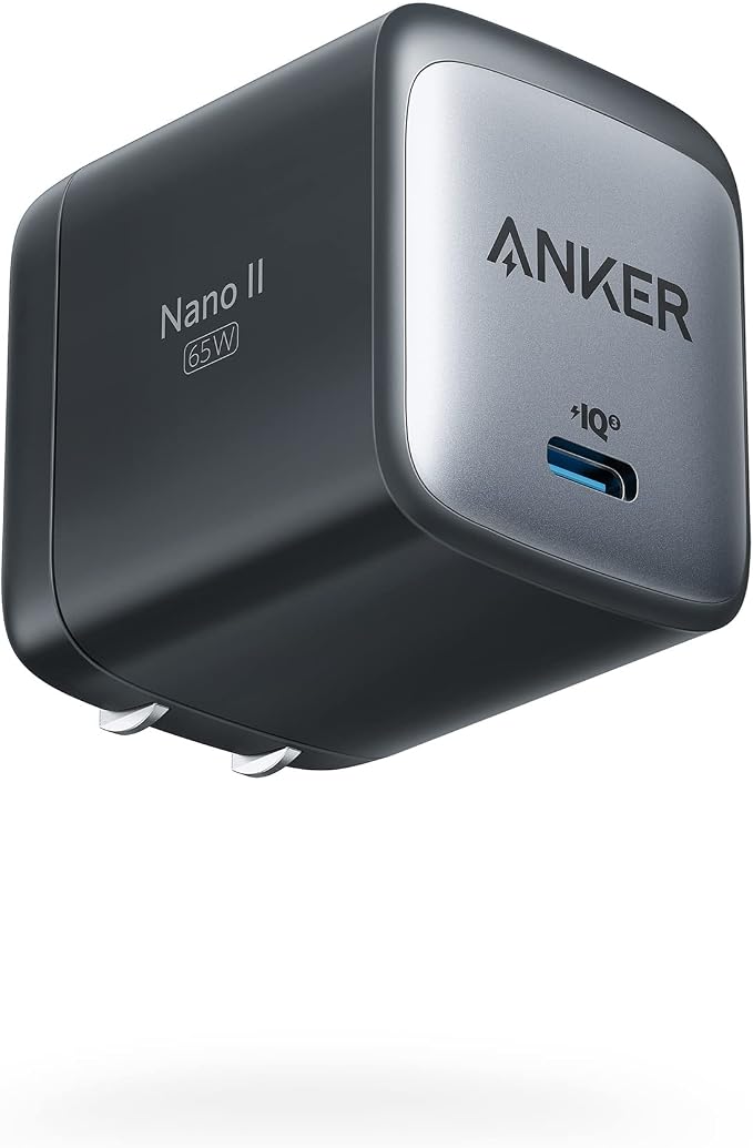 Anker Nano 65W GaN II PPS USB C Charger, Fast Compact Foldable Charger