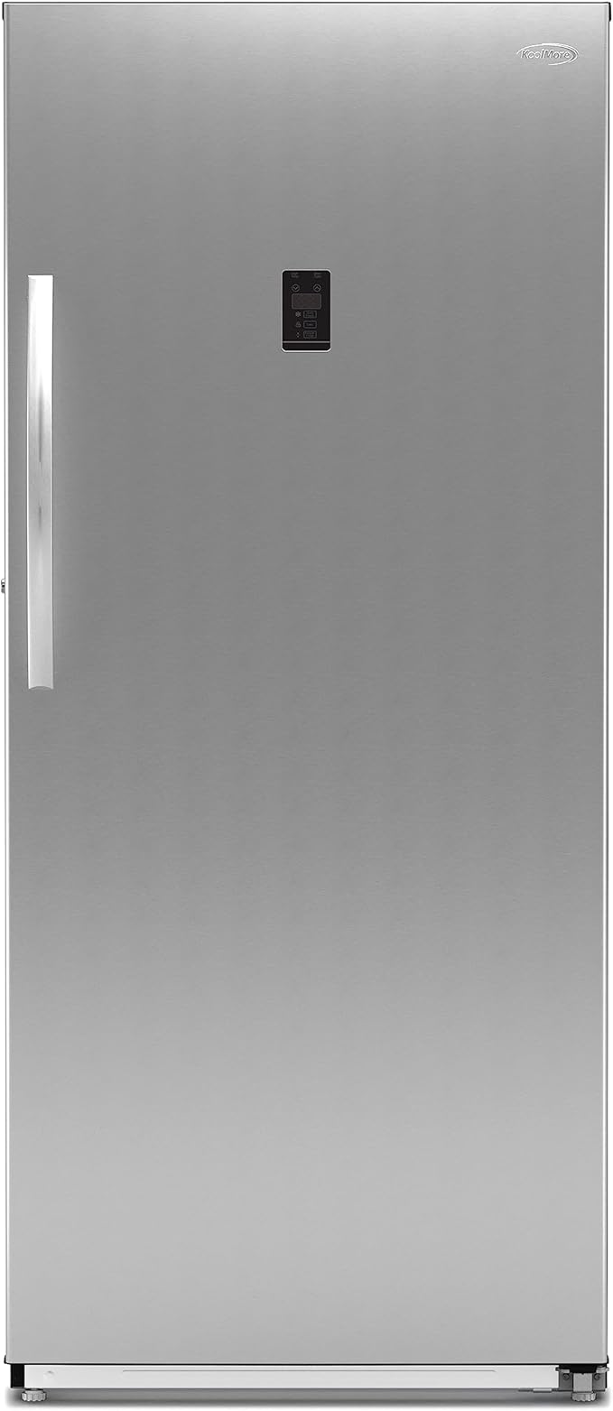 KoolMore CUFR-21C 21 cu. ft. Upright Convertible Freezer/Refrigerator, 2-in-1 Appliance, Storage for Fresh or Frozen Food and Drinks with Clear Shelves and Drawers in Silver, Stainless Steel