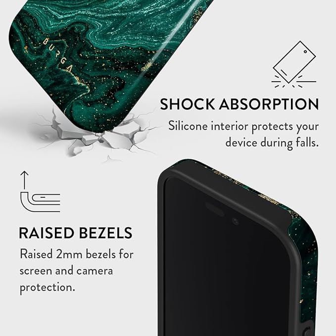 BURGA Phone Case for iPhone 16 - Cute, Trendy, Aesthetic, Pattern Phone Cover, Hard Shell Protection - fits Apple iPhone 16 Case for Women and Men