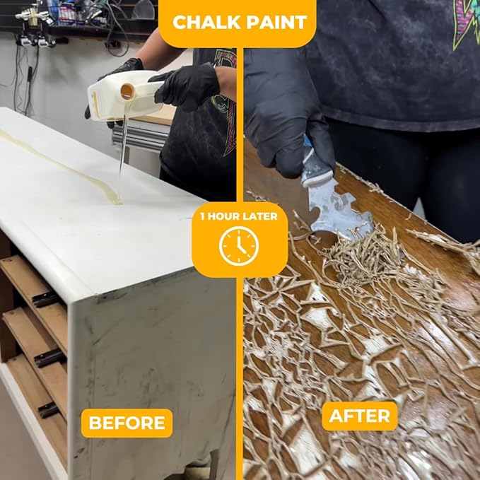 Strip & Clean Furniture Stripping Kit | Removes Multiple Paint Layers | Varnish & Epoxy Remover | Wood Paint Stripper | Melts Coatings | Soy-Based Formula | Includes Residue Removal Spray