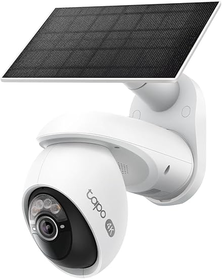 Tapo 4K Outdoor Pan/Tilt Wireless Security Camera, Solar Charging, C660 KIT
