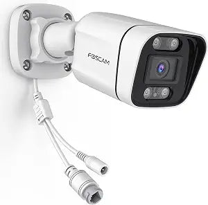 FOSCAM 3K 5MP Outdoor Security IP POE Camera, Home Security Surveillance Camera with AI Detect Human/Vehicle, 66ft Color Night Vision, 2-Way Audio, Motion Alert Spotlight & Siren Alarm,120° FoV, IP66
