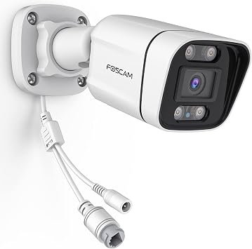 FOSCAM 3K 5MP Outdoor Security IP POE Camera, Home Security Surveillance Camera with AI Detect Human/Vehicle, 66ft Color Night Vision, 2-Way Audio, Motion Alert Spotlight & Siren Alarm,120° FoV, IP66