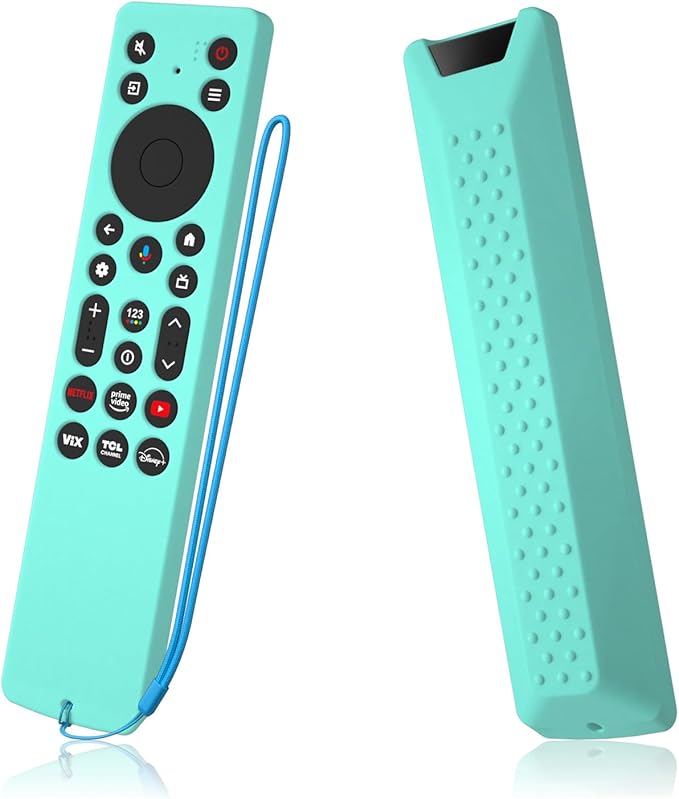Silicone Cover for TCL RC813A Remote 2025 QM6K Series Remote Silicone Protective Skin Case Anti-Slip Cover with Lanyard (Mint)