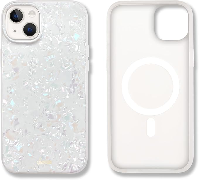 Sonix Case for iPhone 15 Plus, iPhone 14 Plus | Compatible with MagSafe | 10ft Drop Tested | Pearl Tort Marble