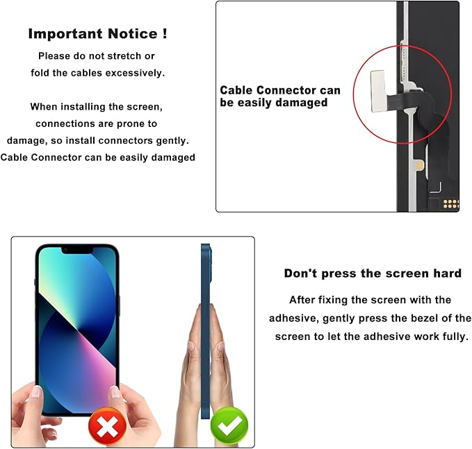 Replacement Screen for iPhone 16 Pro Max LCD FHD COF Retina Display Digitizer with Total Repair Tool Kits, Screen Protector, Waterproof Tape