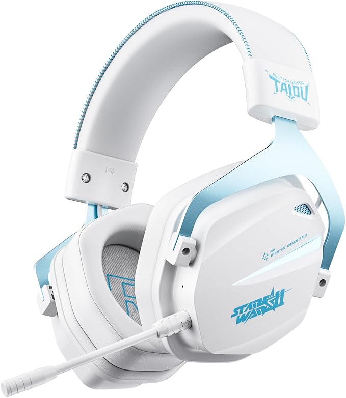 THS326 Wireless Gaming Headset 7.1 Surround Sound for PS5 PS4 PC Switch TOPSPEED Gaming Headphones, Noise Canceling Mic, 250Hr Battery, Low 15ms Latency, Lightweight, BT 5.3 FPS Games (Blue)
